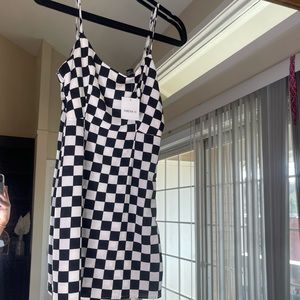 Checkered mini dress